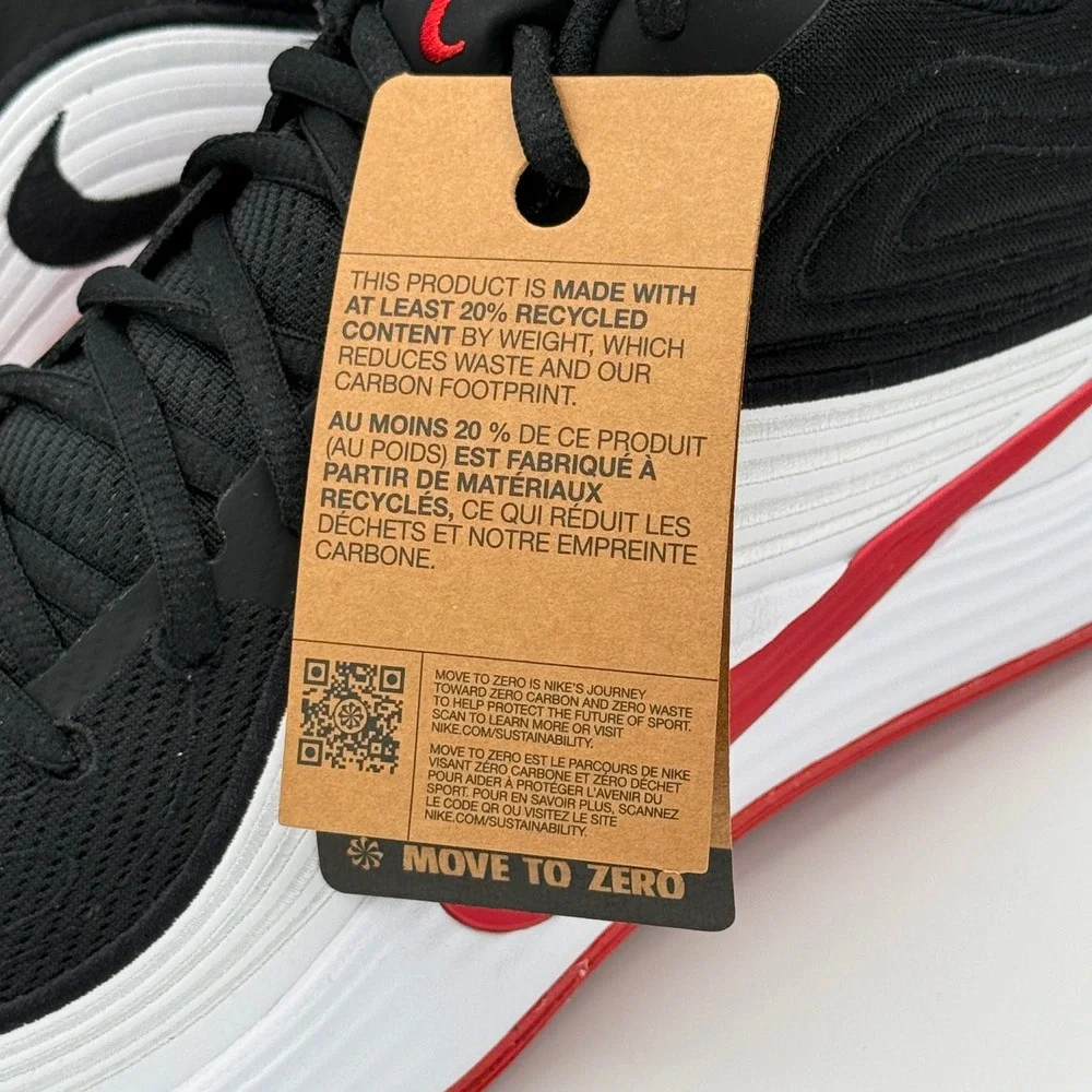 Nike Men Precision 8 Mid Black 10 NEW Red White Basketball Shoe IH1105-003